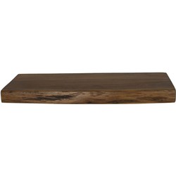 HSM Collection-Wandplank Live Edge -50x20x4-Naturel/Zwart-Acacia/Metaal