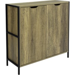 Simpletrade Dressoir - Ladekast - TV meubel - Industrieel - Verstelbare plank - 83x79x30 cm