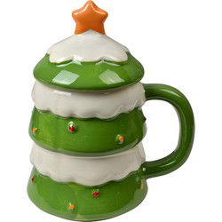 Clayre & Eef Mok Kerstboom Groen Keramiek