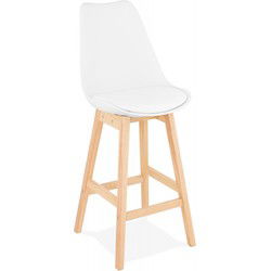 Halfhoge snackkruk CAMILA 48x56x102 cm Wit