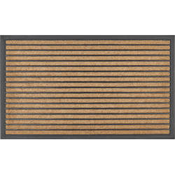 ZAGROS - Deurmat - Natuurlijk/Zwart - 40 x 60 cm - Polyester