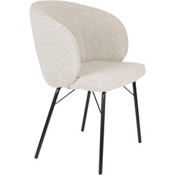 Housecraft Living Joa Eetkamerstoelen Bouclé Beige - Set van 2