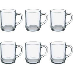 Duralex Theeglazen Versailles - 6x stuks - glas - 260 ml - Koffie- en theeglazen