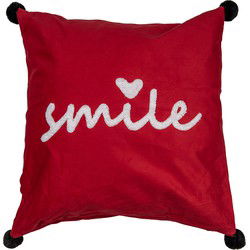 Clayre & Eef Kussenhoes Rood Wit Polyester