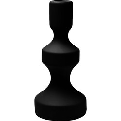 Laura kandelaar - Mat zwart - 10 x 22 cm