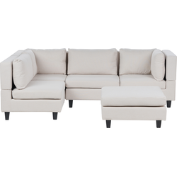 Beliani UNSTAD - Modulaire Sofa-Beige-Polyester