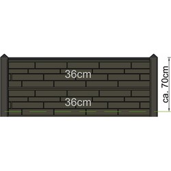 Berton borderpaal Hunze gecoat tussenmodel 145 cm Tuindeco