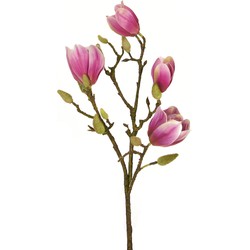 Greenmoods Kunstbloem Magnolia - Nep plant - 1 Stuk - 50cm - Roze-