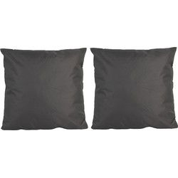 8x Buiten/woonkamer/slaapkamer kussens in het antraciet grijs 45 x 45 cm - Sierkussens