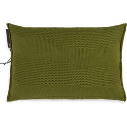 Knit Factory Joly Sierkussen - Mosgroen - 60x40 cm - Inclusief kussenvulling