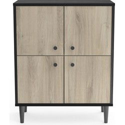 Klein 4-deurs houteffect buffet L61cm - ARTY