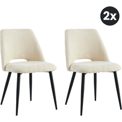 2x Eetkamerstoel Monta - Beige (Set van 2)