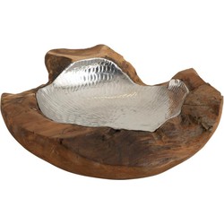 MUST Living Fruit bowl Apple - Ø30 cm, teakwood with aluminium