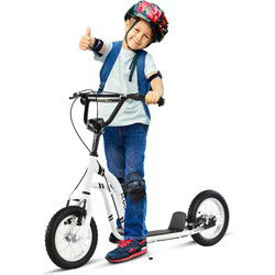 step kinderscooter scooter stadsscooter luchtbanden verstelbaar wit