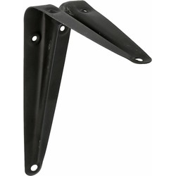 AMIG Plankdrager/planksteun van metaal - gelakt zwart - 150 x 125 mm - Plankdragers