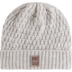 Knit Factory Jaida Gebreide Muts Heren & Dames - Big Beanie - Beige - One Size