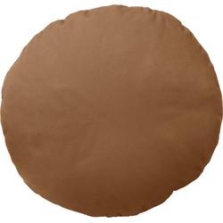 Dutch Decor SOL - Buitenkussen rond Ø40 cm - waterafstotend en uv-bestendig - Tobacco Brown - bruin - Dutch Decor