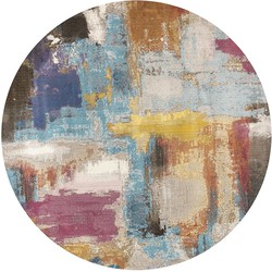 Tapijtenloods Picasso Artisan Vintage Rond Vloerkleed Multi Laagpolig- 200 CM ROND