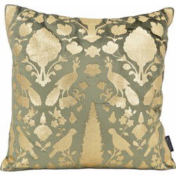 Sierkussen Damask Green/Gold | 45 x 45 cm | Velvet/Viscose