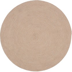 Kave Home - Rodhe rond vloerkleed van 100% PET in beige, Ø 150 cm