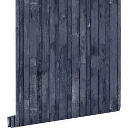 ESTAhome behang sloophout donkerblauw - 53 cm x 10,05 m - 138814