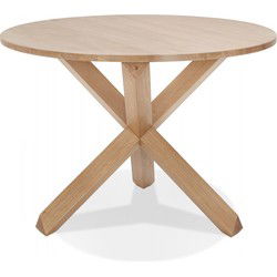 Ronde massief eiken tafel FATY 120 120x120x75 cm Beige