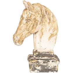 Clayre & Eef Decoratie Paard 35 cm Beige Polyresin