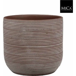 Mica Decorations Bloempot Samuel - 24x24x21 cm - Terracotta - Bruin