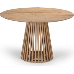 Eettafel Rond Ø120cm - Naturel Acaciahout - 2-4 Personen - Seppe