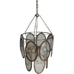 PTMD Dairen Ronde Hanglamp - H94 x Ø51 cm - Ijzer - Goud