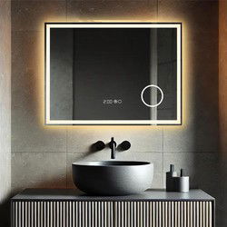 Lumoire Badkamerspiegel met Verlichting - TronVG - 80CM Rechthoekig - Anti Condens Verwarming