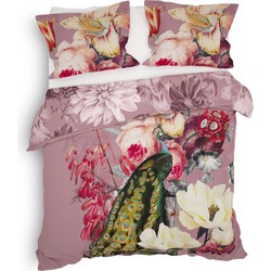 Heckett & Lane Dekbedovertrek Fonda Floral Pink 260 x 200 220 cm + 2 slopen 60 x 70 cm