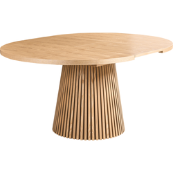 MOORE - Uitschuifbare eettafel - Bruin - 120/160 x 75 cm - Hout