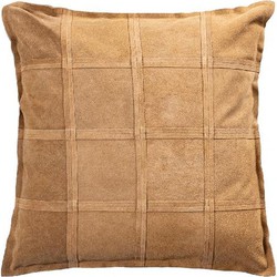 PTMD Sierkussen Cobie - 60x8x60 cm - Suede - Bruin