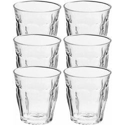 Duralex koffie/espresso glazen Picardie - 6x - transparant - 160 ml - Koffie- en theeglazen