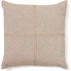 Kave Home - Kussenhoes Sulken van beige katoen met een beige stiksel 45 x 45 cm