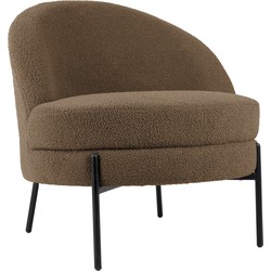 Leitmotiv - Fauteuil Noble Teddy Curl - Warmgrijs