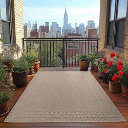 Desert Lorium Buitenkleed – Outdoor Vloerkleed, Boho Look, Weer- & UV-bestendig - Beige- 80x250 CM
