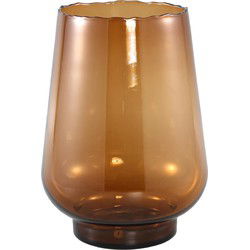 PTMD Dexa Windlicht - 18 x 18 x 26 cm  - Glas - Bruin