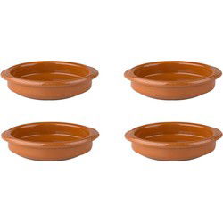 Set van 12x Tapas schaaltjes terracotta - 12 x 3 cm - Ovenschaaltjes - Serveerschalen