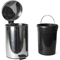 Gerimport Prullenbak Pedaal 31 X 38 Cm Rvs Zilver 12 Liter
