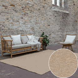 Jute buitenkleed Naturel Uni Beige - Polypropyleen - 280 x 380 cm - (XXL)
