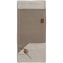 Knit Factory Barley Gebreide Pocket - Wandkleed - Armleuning Organizer - Opbergzak voor bank - Beige - 100x50 cm