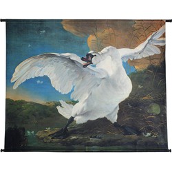 Wall Hanging Swan Velvet White 146x110cm - HD Collection