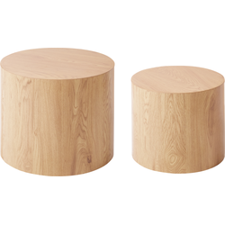 MANTI - Salontafel set - Lichte houtkleur - MDF