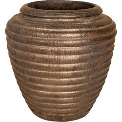 PTMD Bloempot Jerzy - 72x72x76 cm - Keramiek - Brons