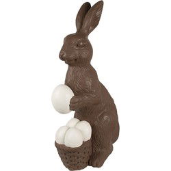 Clayre & Eef Decoratie Beeld Konijn 47x25x82 cm Bruin Keramisch materiaal