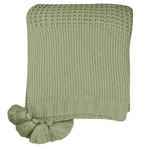 Plaid Knitted groen - 