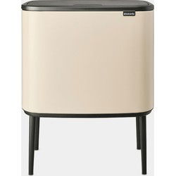 Bo Touch Bin, met 2 binnenemmers, 11 + 23 liter - Soft Beige