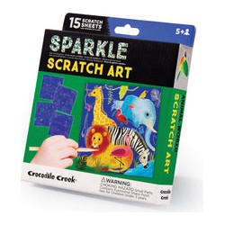 Crocodile Creek Crocodile Creek Sparkle Scratch Art/Dierenwereld